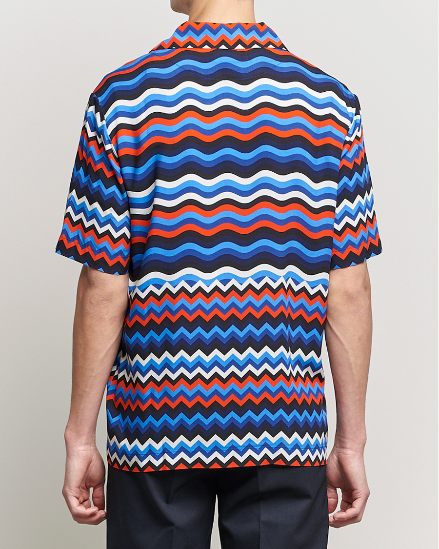 Herre | Skjorter | Missoni | Zig Zag Bowling Shirt Navy/Red