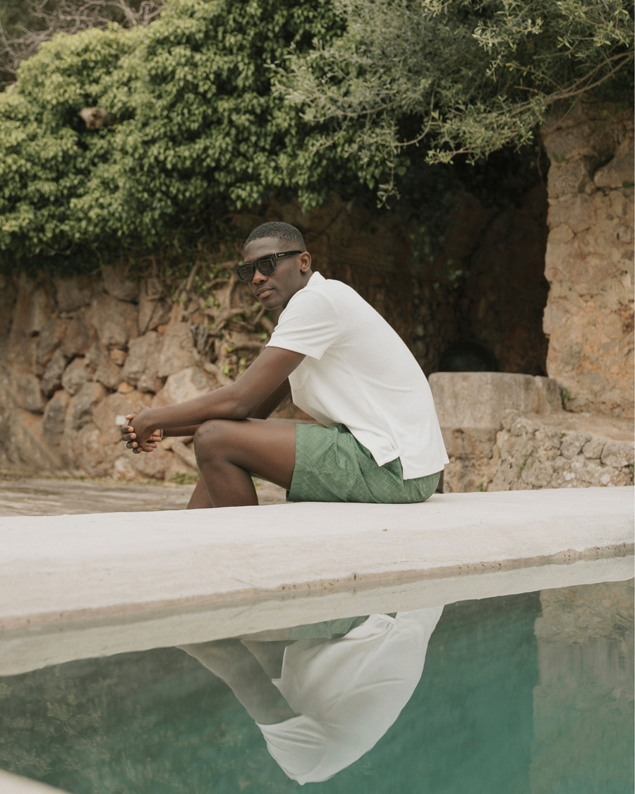 Herre | Badeshorts | Missoni | Tonal Zig Zag Swim Shorts Dark Green