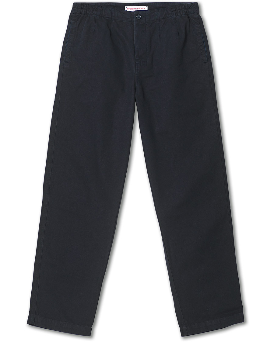 Herre | Bukser | Orlebar Brown | Toulon Relaxed Cotton/Linen Trousers Ink