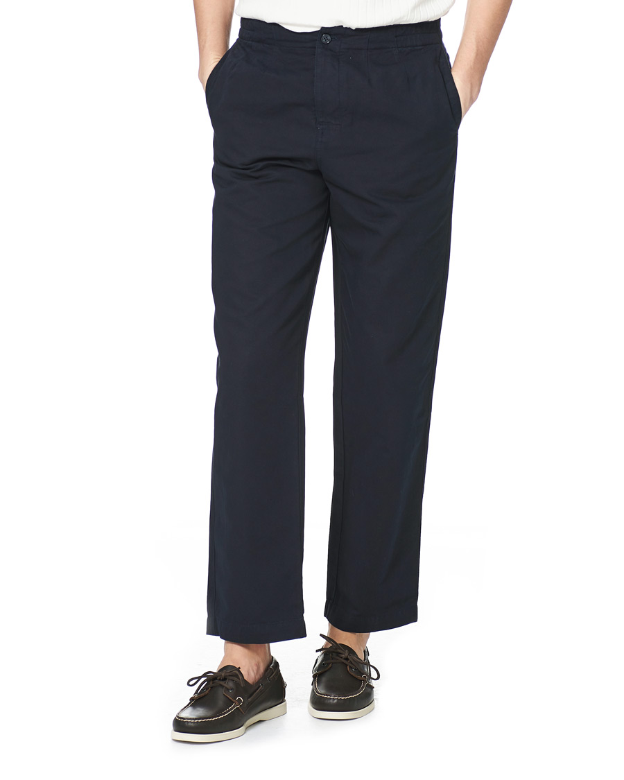 Herre | Bukser | Orlebar Brown | Toulon Relaxed Cotton/Linen Trousers Ink