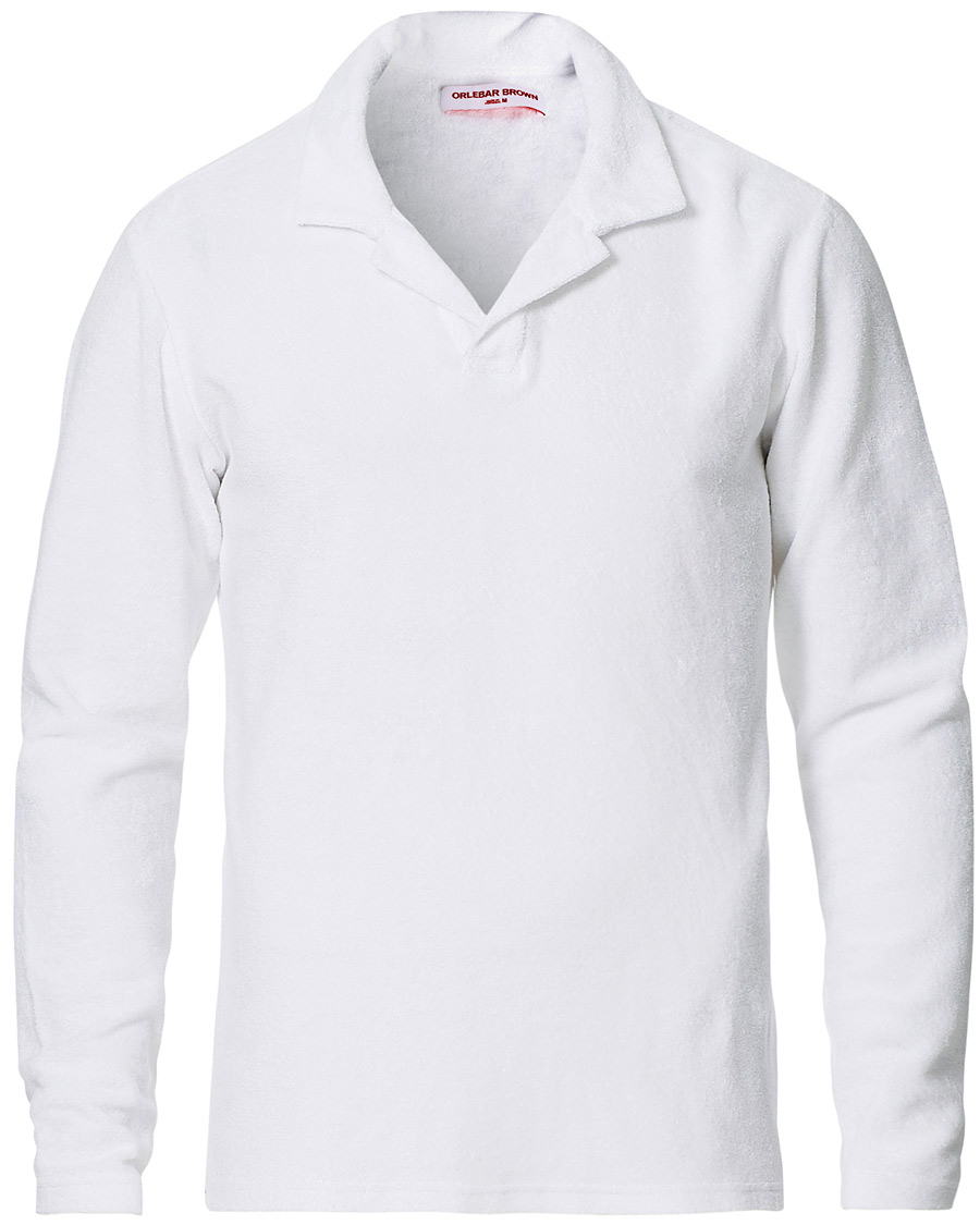 Herre | Gensere | Orlebar Brown | Terry Long Sleeve Polo White