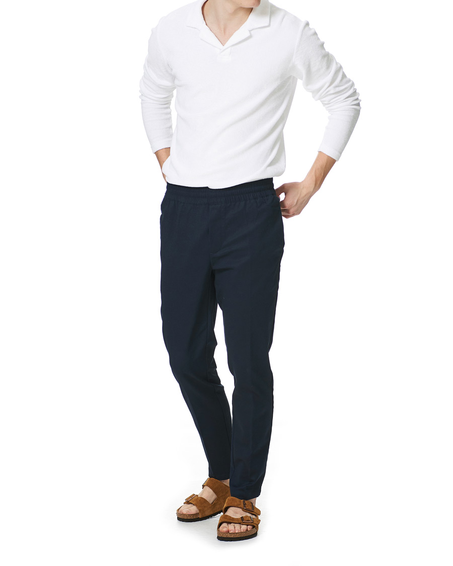Herre | Gensere | Orlebar Brown | Terry Long Sleeve Polo White