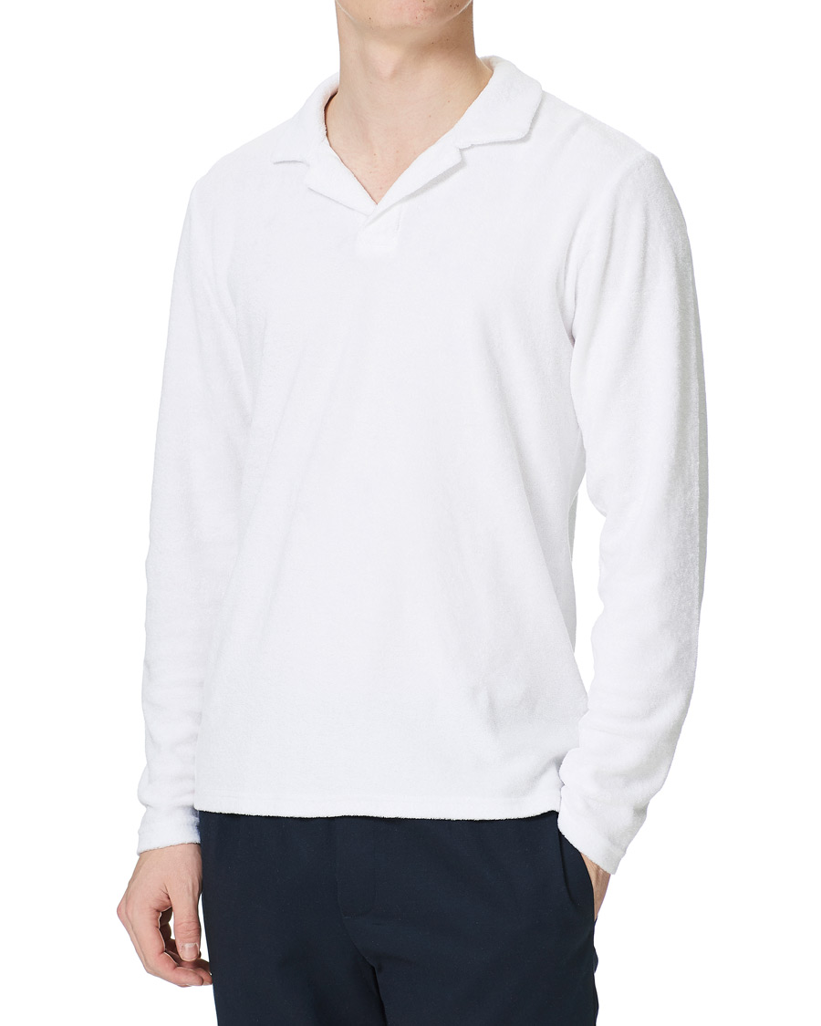 Herre | Gensere | Orlebar Brown | Terry Long Sleeve Polo White