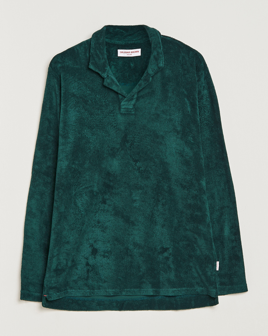 Herre | Gensere | Orlebar Brown | Terry Long Sleeve Polo Racing Green