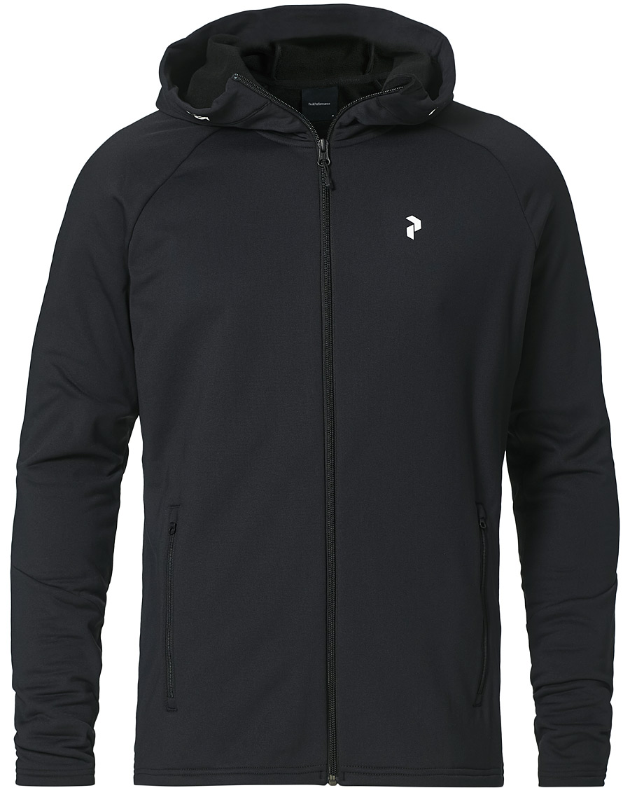 Herre | Gensere | Peak Performance | Rider Zip Hood Fleece Black