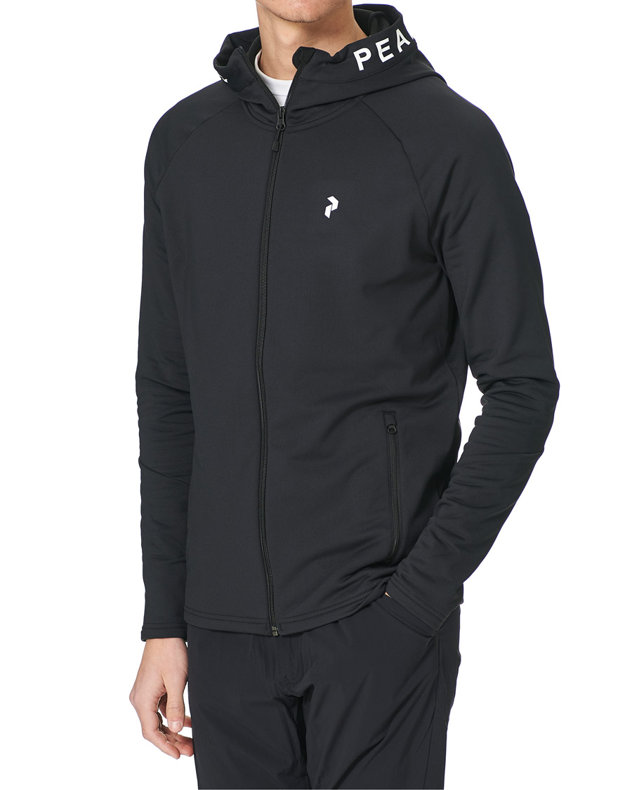 Herre | Gensere | Peak Performance | Rider Zip Hood Fleece Black
