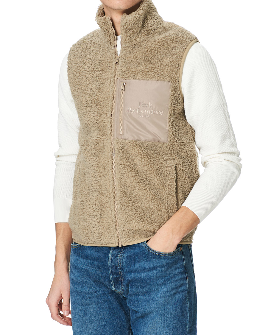 Herre | Jakker | Peak Performance | Pile Fleece Vest True Beige