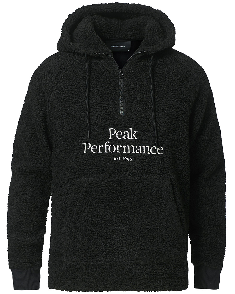 Herre | Gensere | Peak Performance | Pile Fleece Half Zip Hood Black