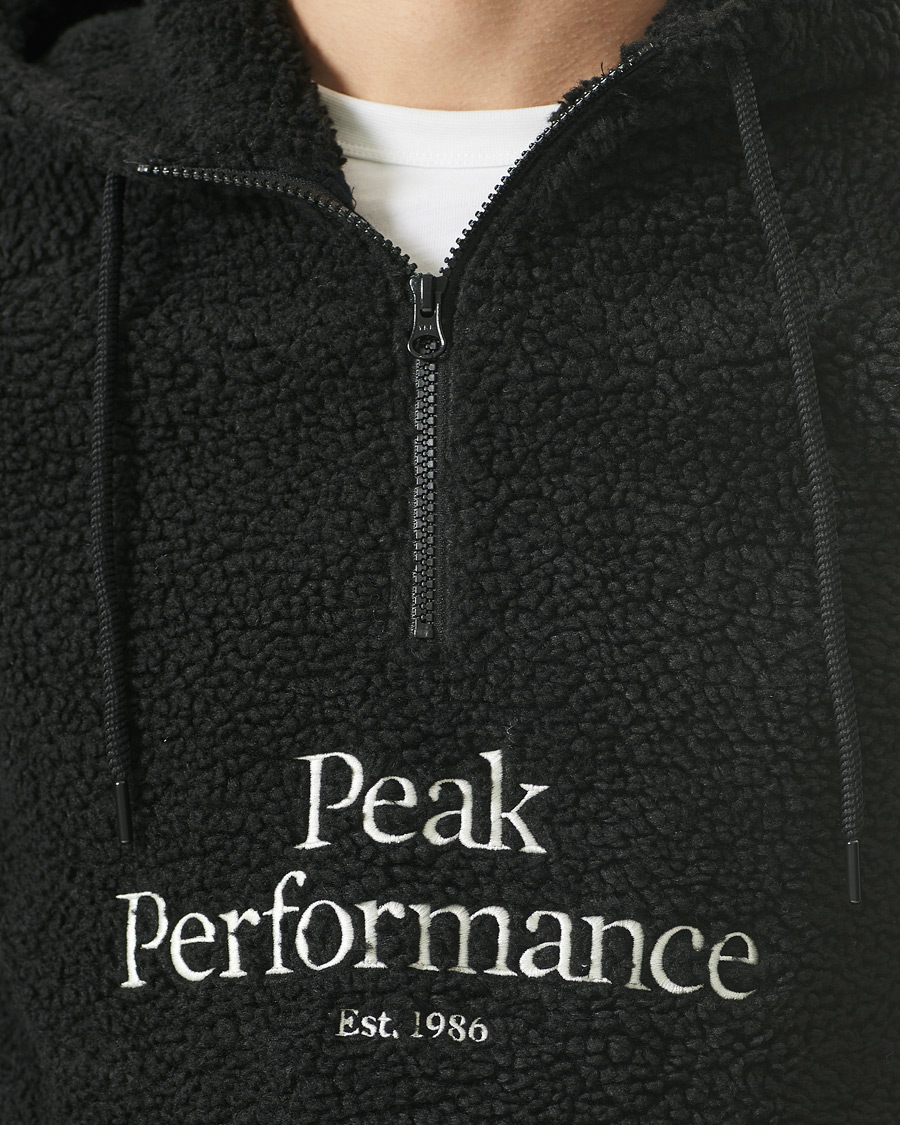 Herre | Gensere | Peak Performance | Pile Fleece Half Zip Hood Black