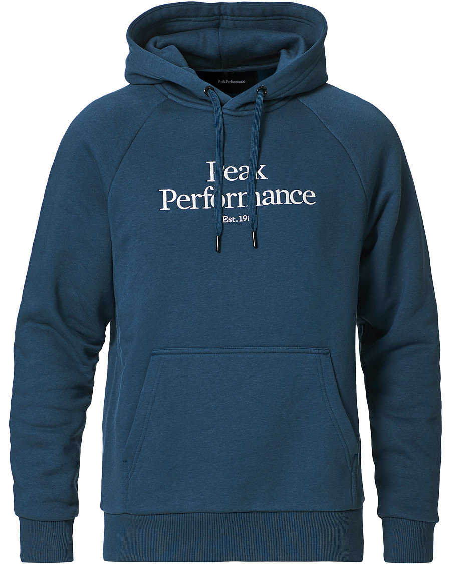 Herre | Gensere | Peak Performance | Original Logo Hoodie Blue Steel