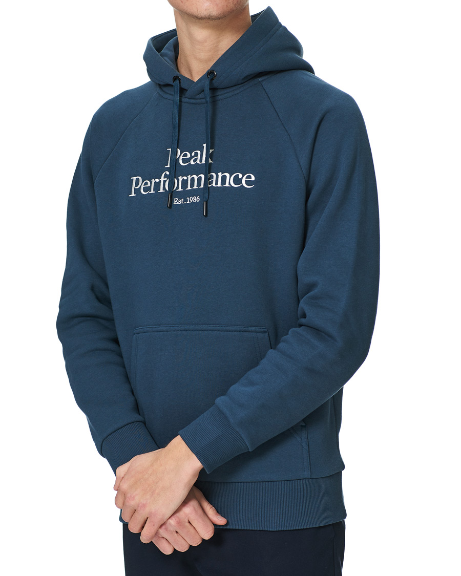 Herre | Gensere | Peak Performance | Original Logo Hoodie Blue Steel