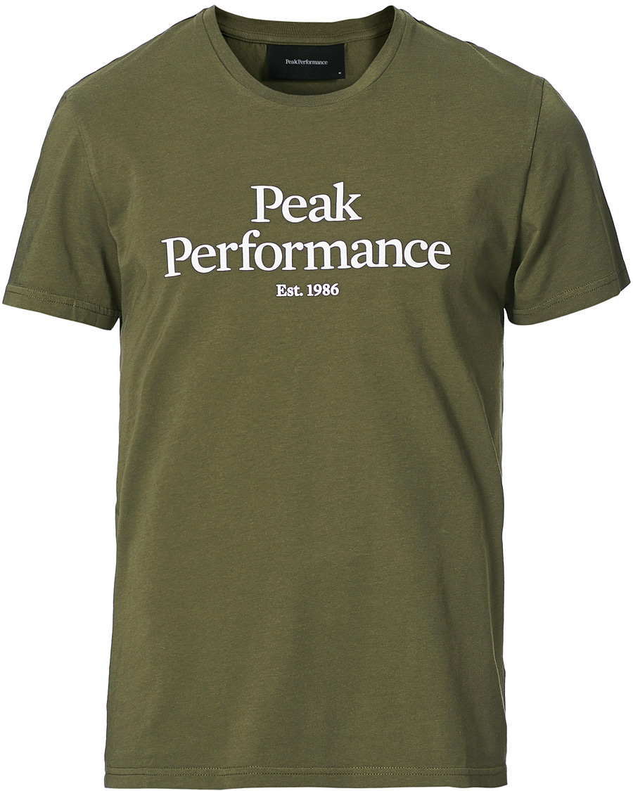 Herre | T-Shirts | Peak Performance | Original Logo Crew Neck Tee Pine Neddle