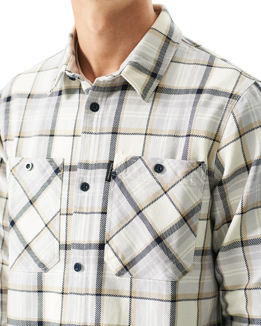 Herre | Skjorter | Peak Performance | Cotton Check Shirt Creme Beige