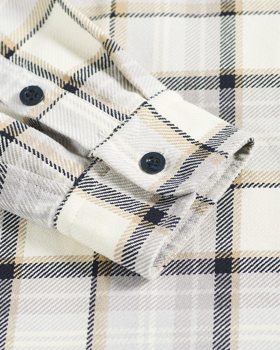 Herre | Skjorter | Peak Performance | Cotton Check Shirt Creme Beige