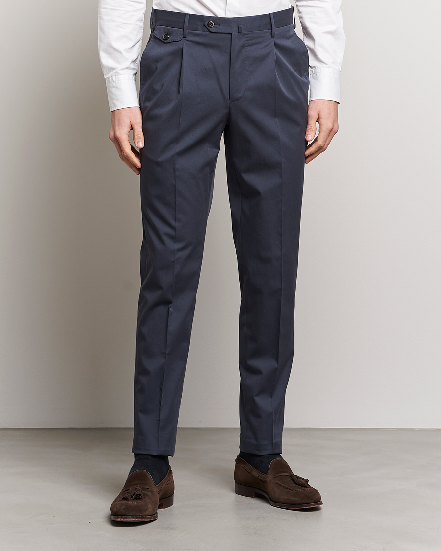 Herre | Jakke og bukse | PT01 | Gentleman Fit Silkochino Trousers Navy