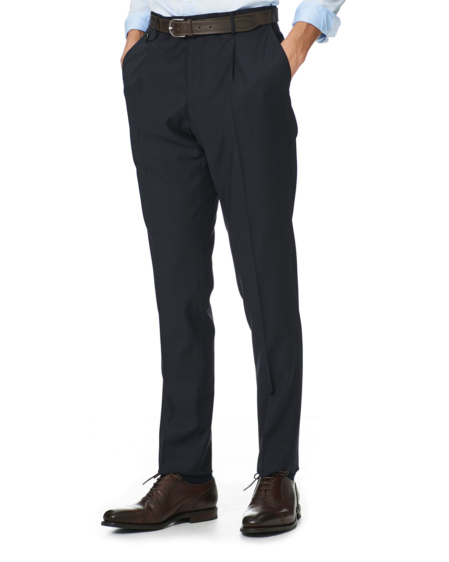 Herre | Bukser | PT01 | Gentleman Fit Wool Trousers Navy