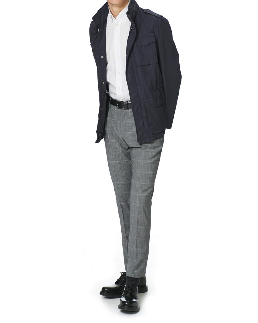 Herre | Bukser | PT01 | Gentleman Fit Wool Check Trousers Light Grey