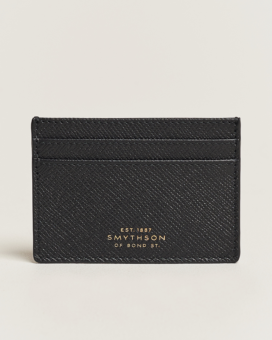 Herre | Smythson Panama Flat Cardholder Black | Smythson | Panama Flat Cardholder Black