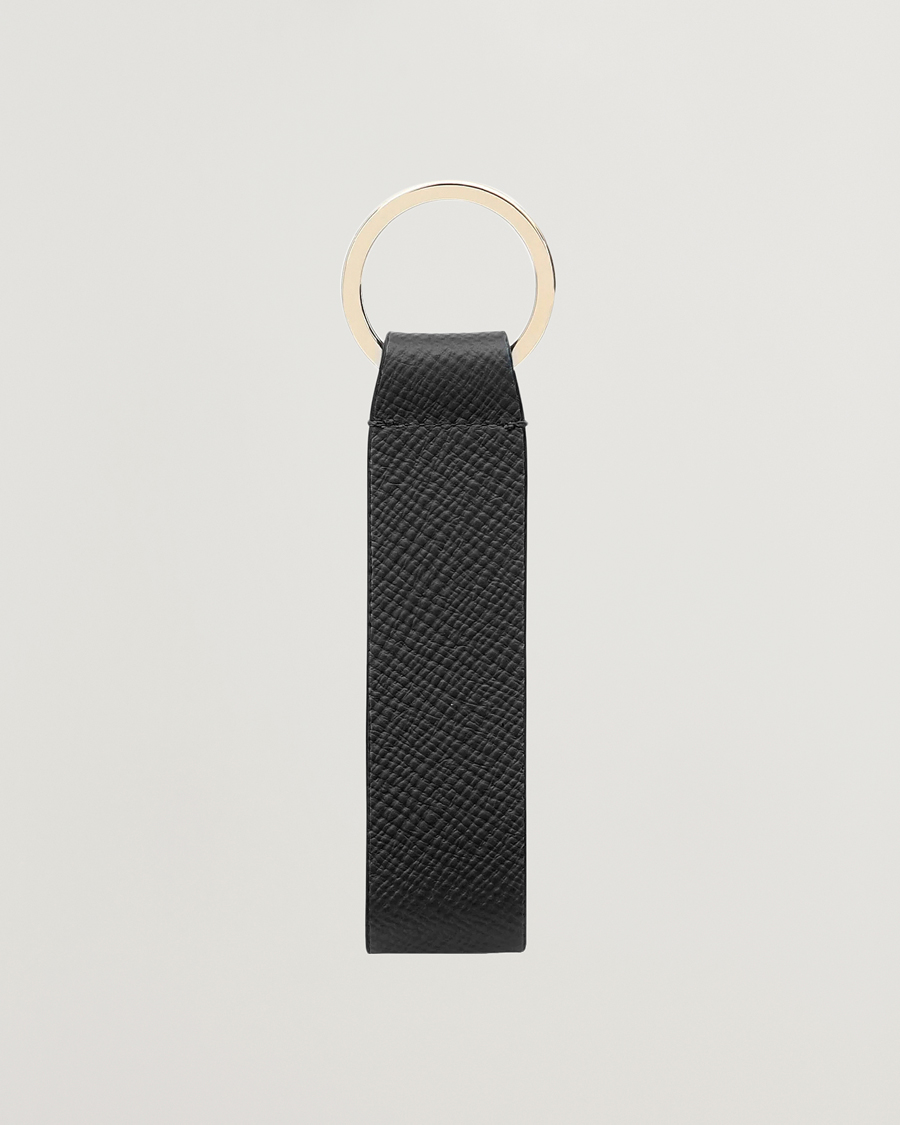 Herre | Avdelinger | Smythson | Panama Leather Keyring Black