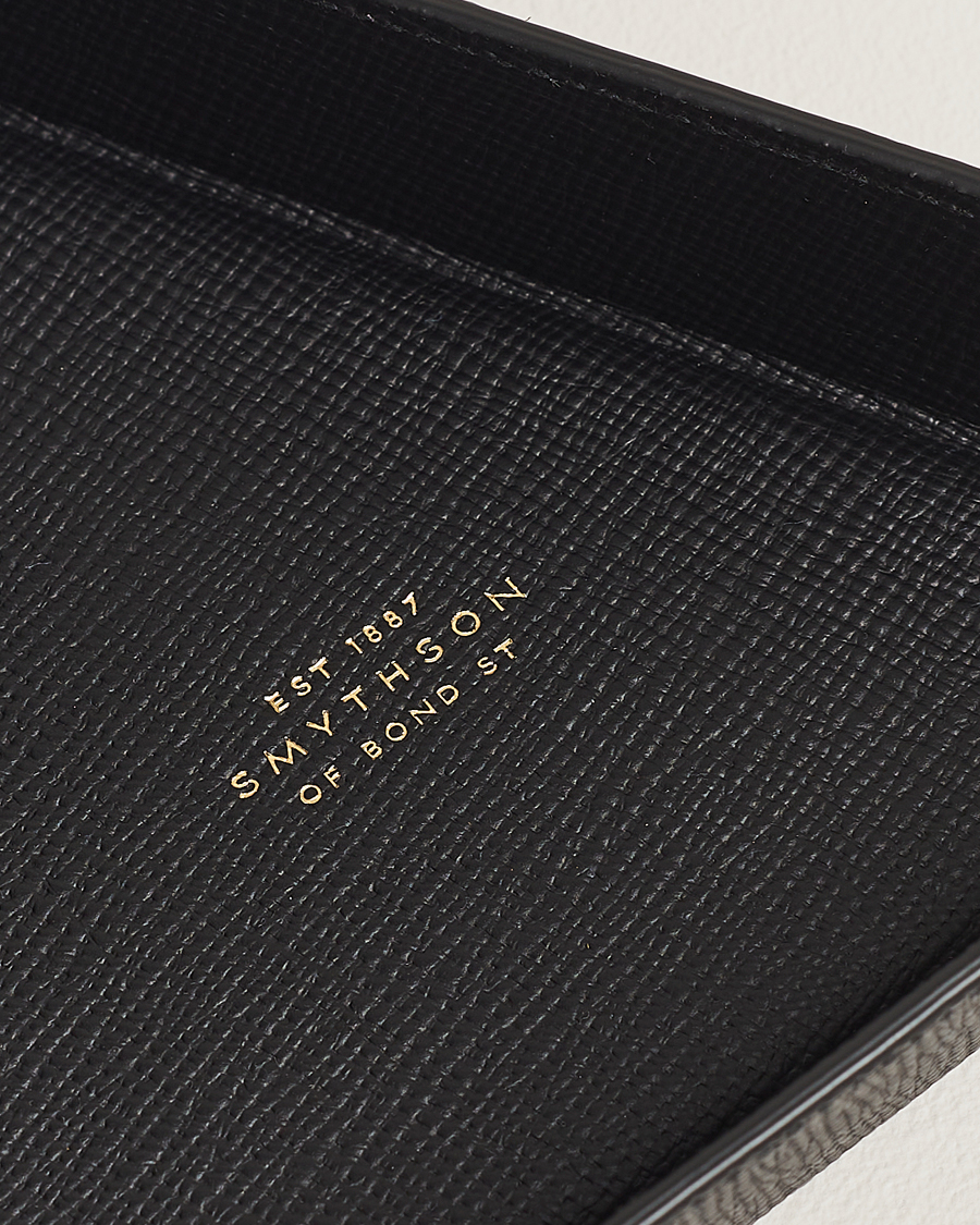 Herre | Avdelinger | Smythson | Panama Leather Coin Tray Black