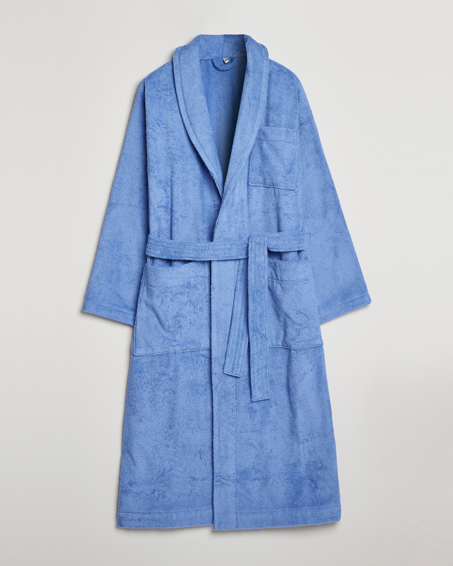 Herre | Pyjamaser og badekåper | Tekla | Organic Terry Classic Bathrobe Clear Blue