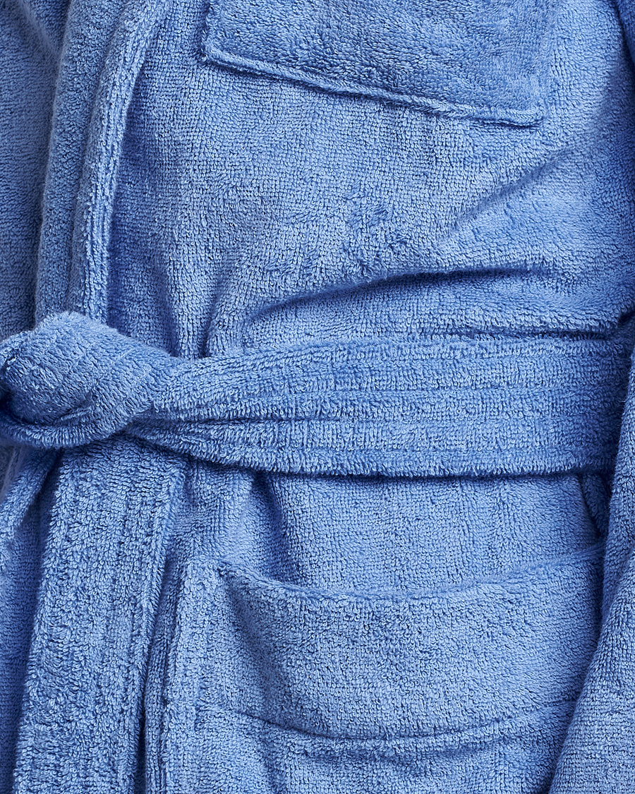 Herre | Pyjamaser og badekåper | Tekla | Organic Terry Classic Bathrobe Clear Blue