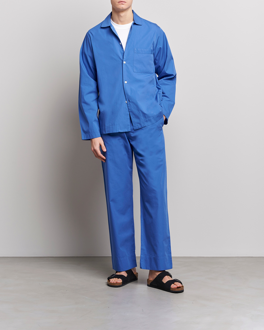 Herre | Pyjamaser og badekåper | Tekla | Poplin Pyjama Shirt Royal Blue