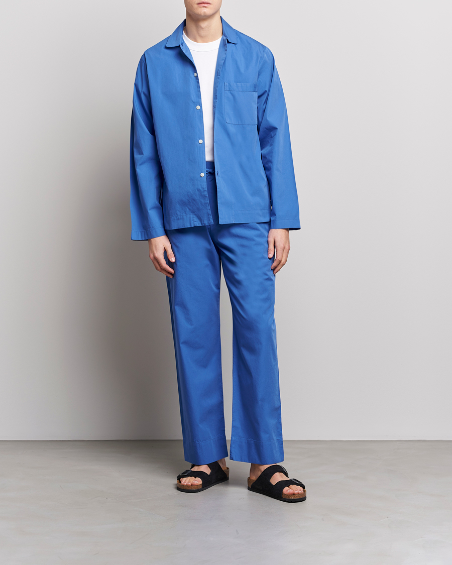 Herre | Pyjamaser og badekåper | Tekla | Poplin Pyjama Pants Royal Blue