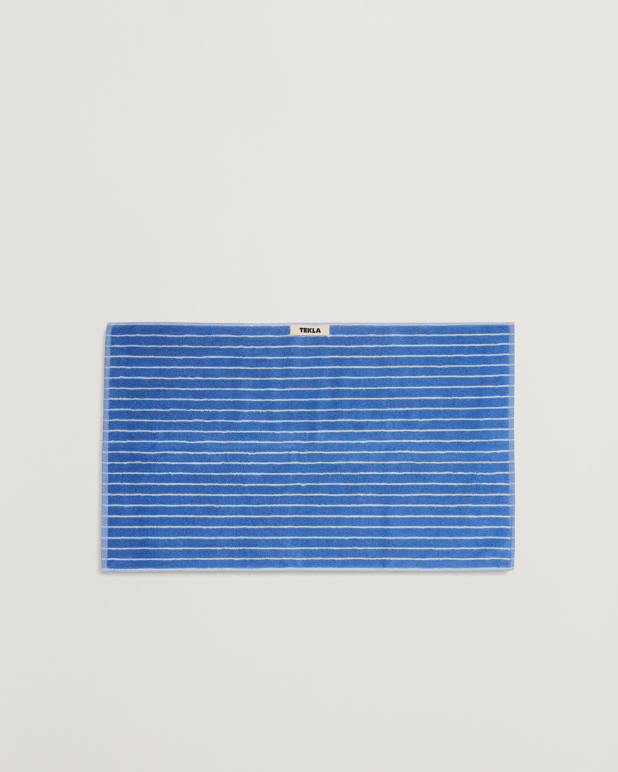 Herre | Tekla | Tekla | Organic Terry Hand Towel Clear Blue Stripes