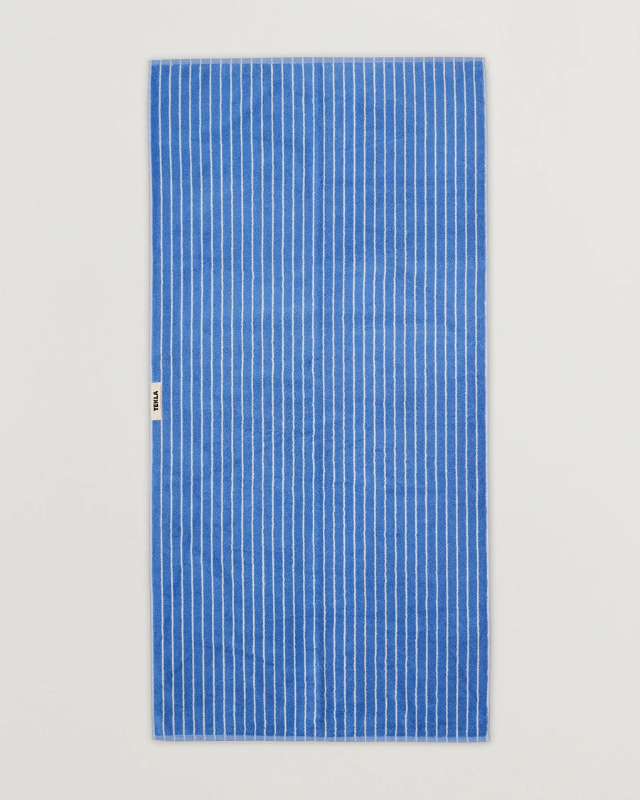 Herre | Livsstil | Tekla | Organic Terry Bath Towel Clear Blue Stripes