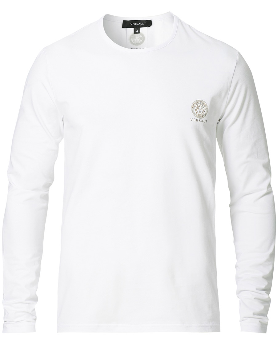 Herre | T-Shirts | Versace | Medusa Long Sleeve Tee White