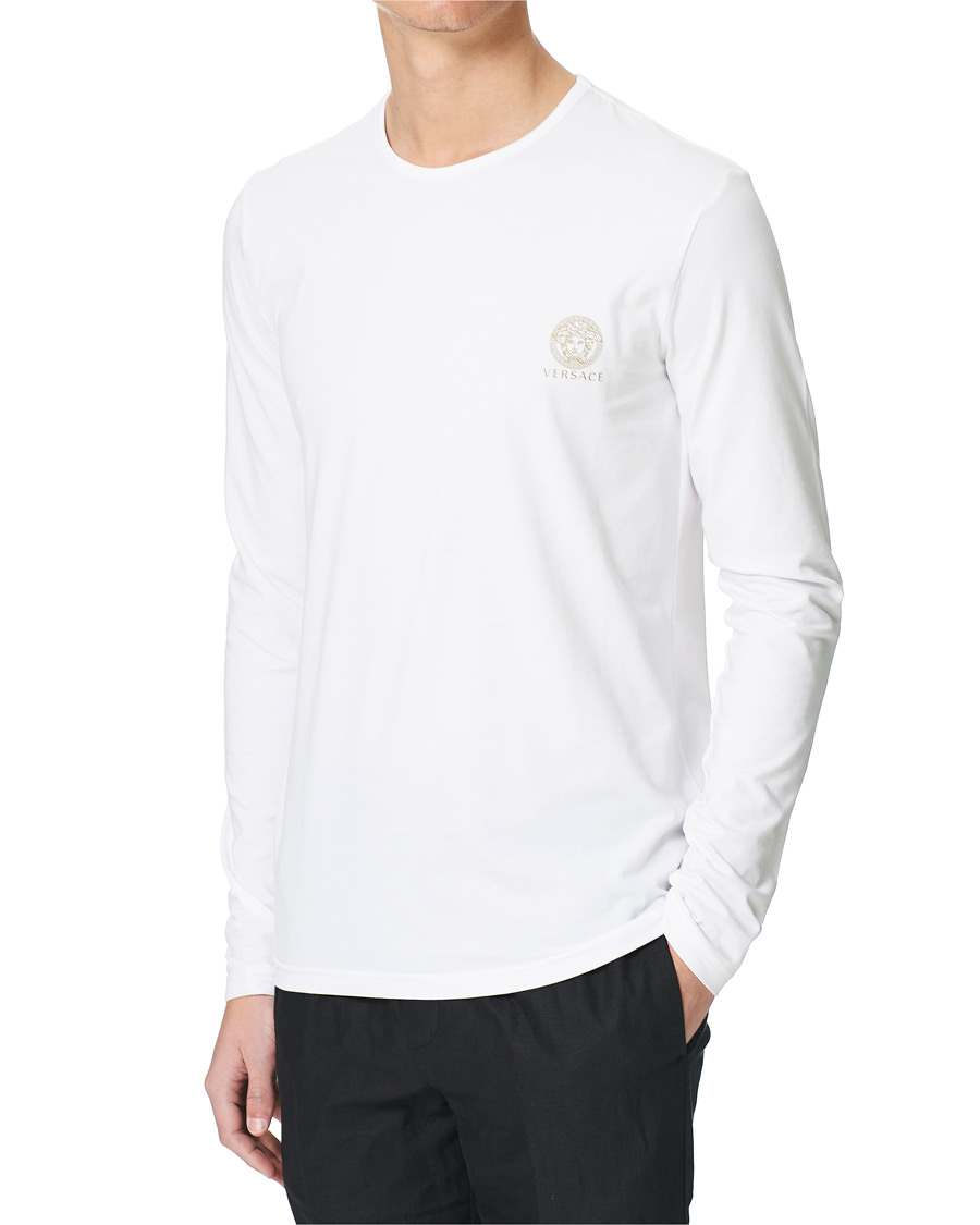 Herre | T-Shirts | Versace | Medusa Long Sleeve Tee White