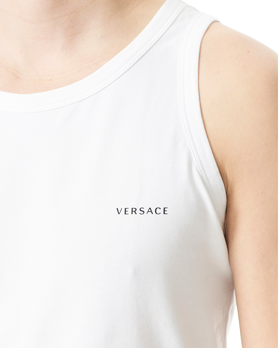 Herre | T-Shirts | Versace | Logo Tank Top White