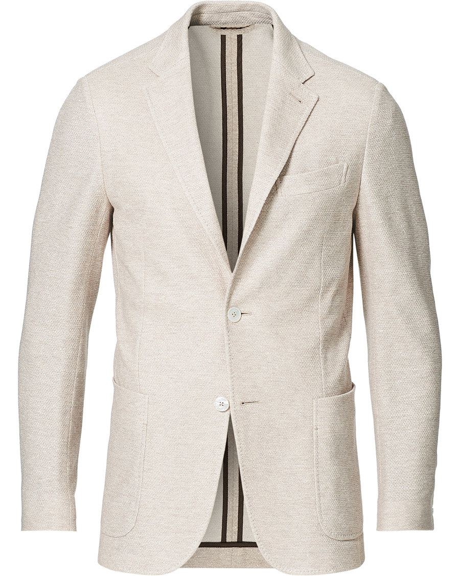 Herre | Dressjakker | Ermenegildo Zegna | Cotton/Linen Informale Blazer Light Beige