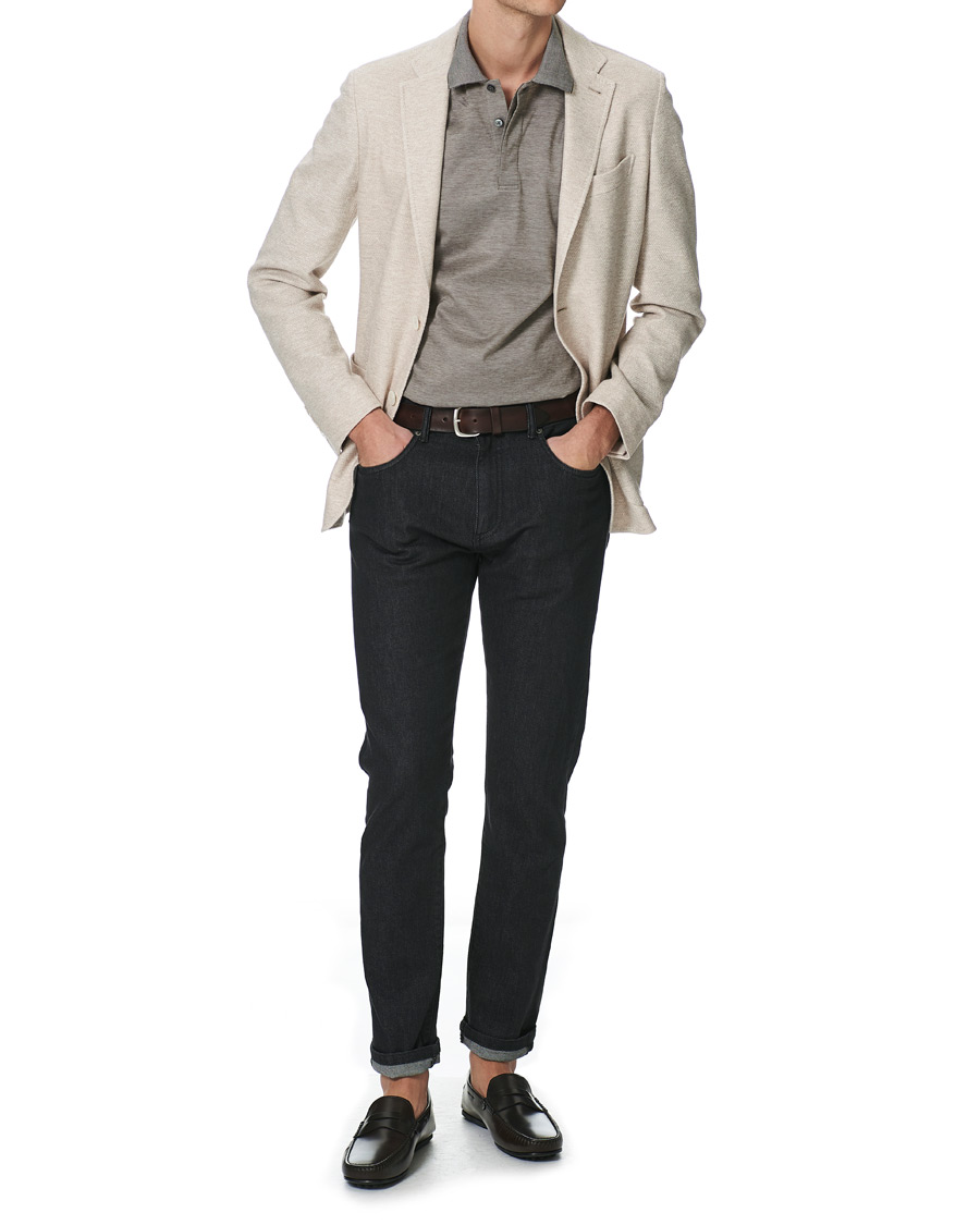 Herre | Dressjakker | Ermenegildo Zegna | Cotton/Linen Informale Blazer Light Beige