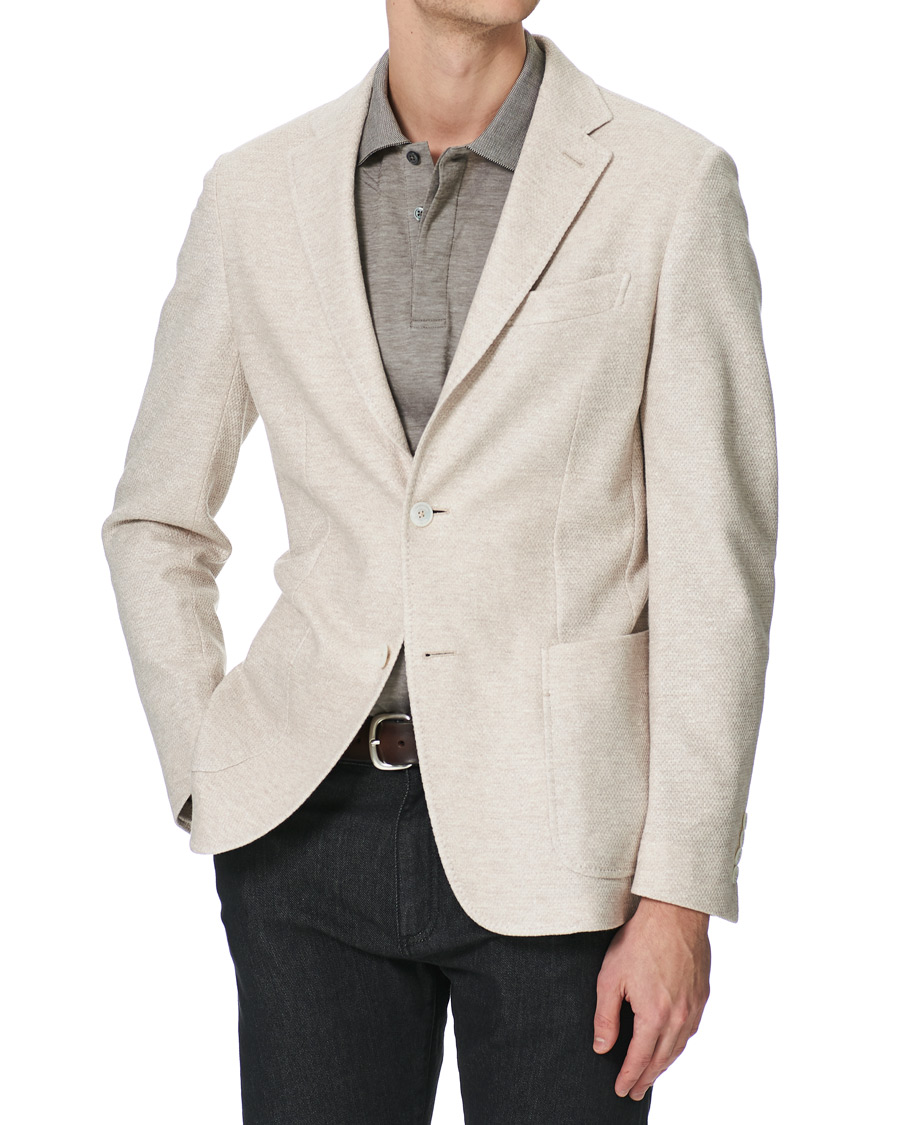 Herre | Dressjakker | Ermenegildo Zegna | Cotton/Linen Informale Blazer Light Beige