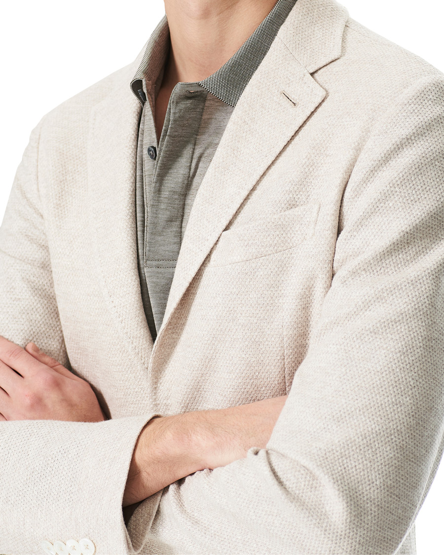 Herre | Dressjakker | Ermenegildo Zegna | Cotton/Linen Informale Blazer Light Beige
