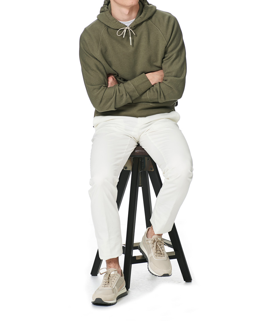Herre | Gensere | Ermenegildo Zegna | Cotton/Cashmere Hoodie Sage Green