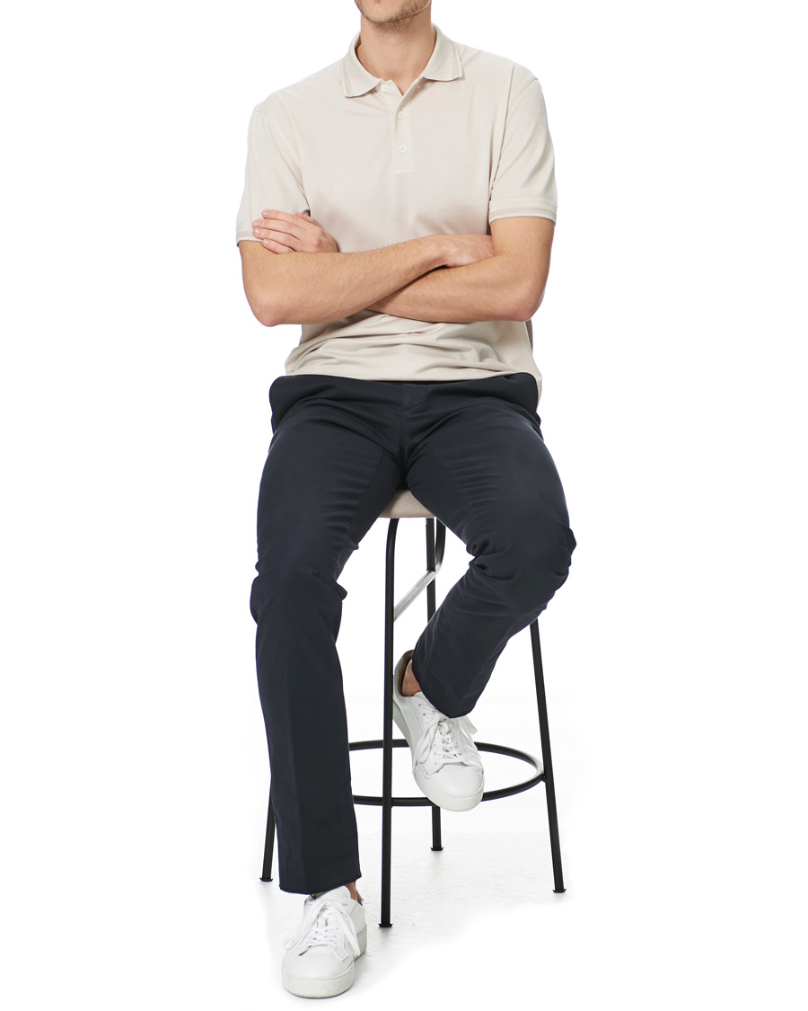 Herre | Pikéer | Ermenegildo Zegna | Cotton/Silk Polo Beige