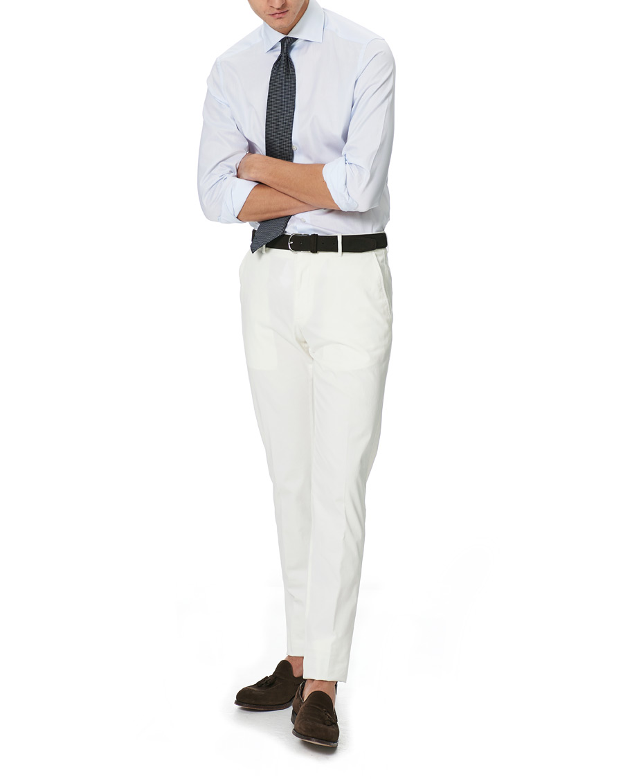 Herre | Bukser | Ermenegildo Zegna | Slim Fit Premium Cotton Chinos Off White