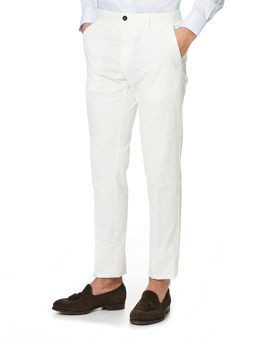 Herre | Bukser | Ermenegildo Zegna | Slim Fit Premium Cotton Chinos Off White