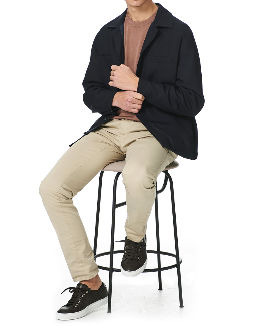 Herre | Jakker | Z Zegna | Padded Techmerino Shirt Jacket Navy