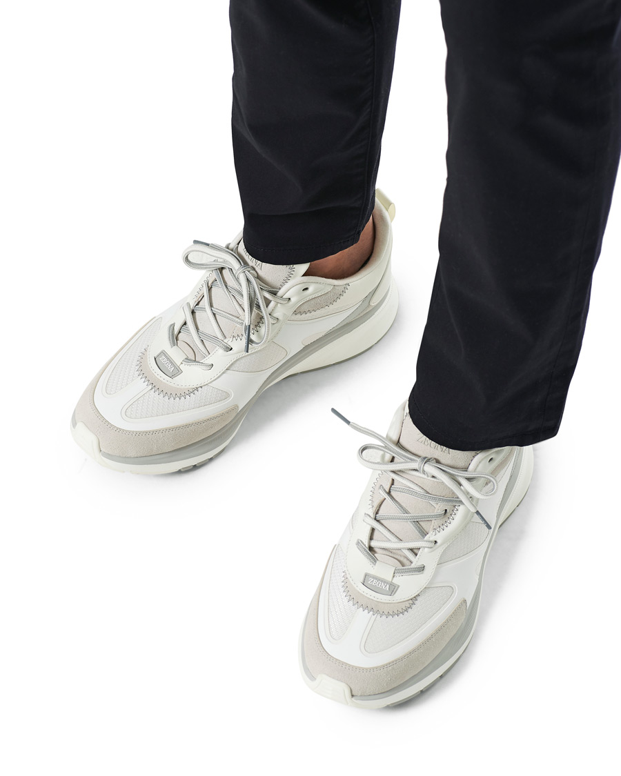 Herre | Z Zegna Recycled Running Sneakers White | Z Zegna | Recycled Running Sneakers White