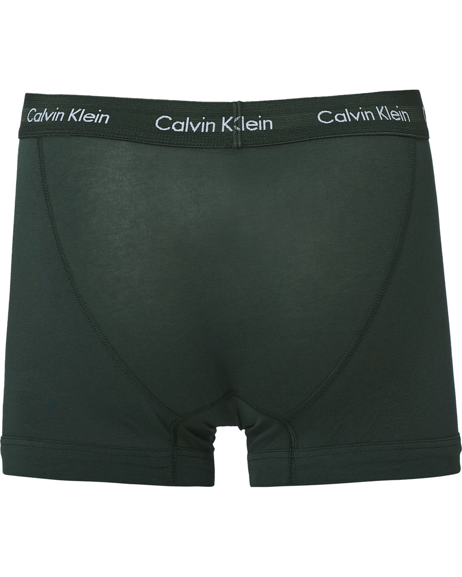 Herre | Undertøy | Calvin Klein | Cotton Stretch Trunk 3-Pack Green/Grey/Blue
