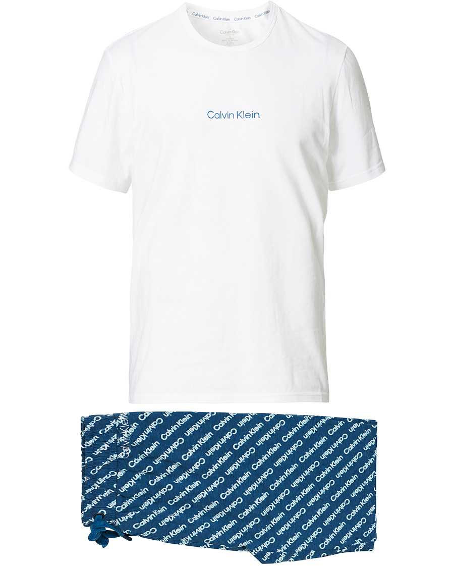 Herre | Pyjamaser og badekåper | Calvin Klein | Short Pyjama Set White/Navy