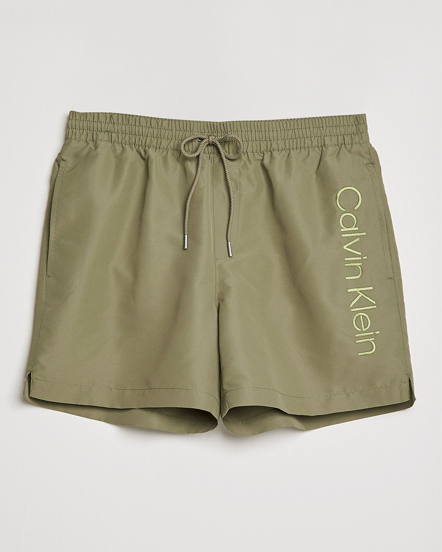 Herre | Badeshorts | Calvin Klein | Tonal Logo Drawstring Swimshorts New Basil