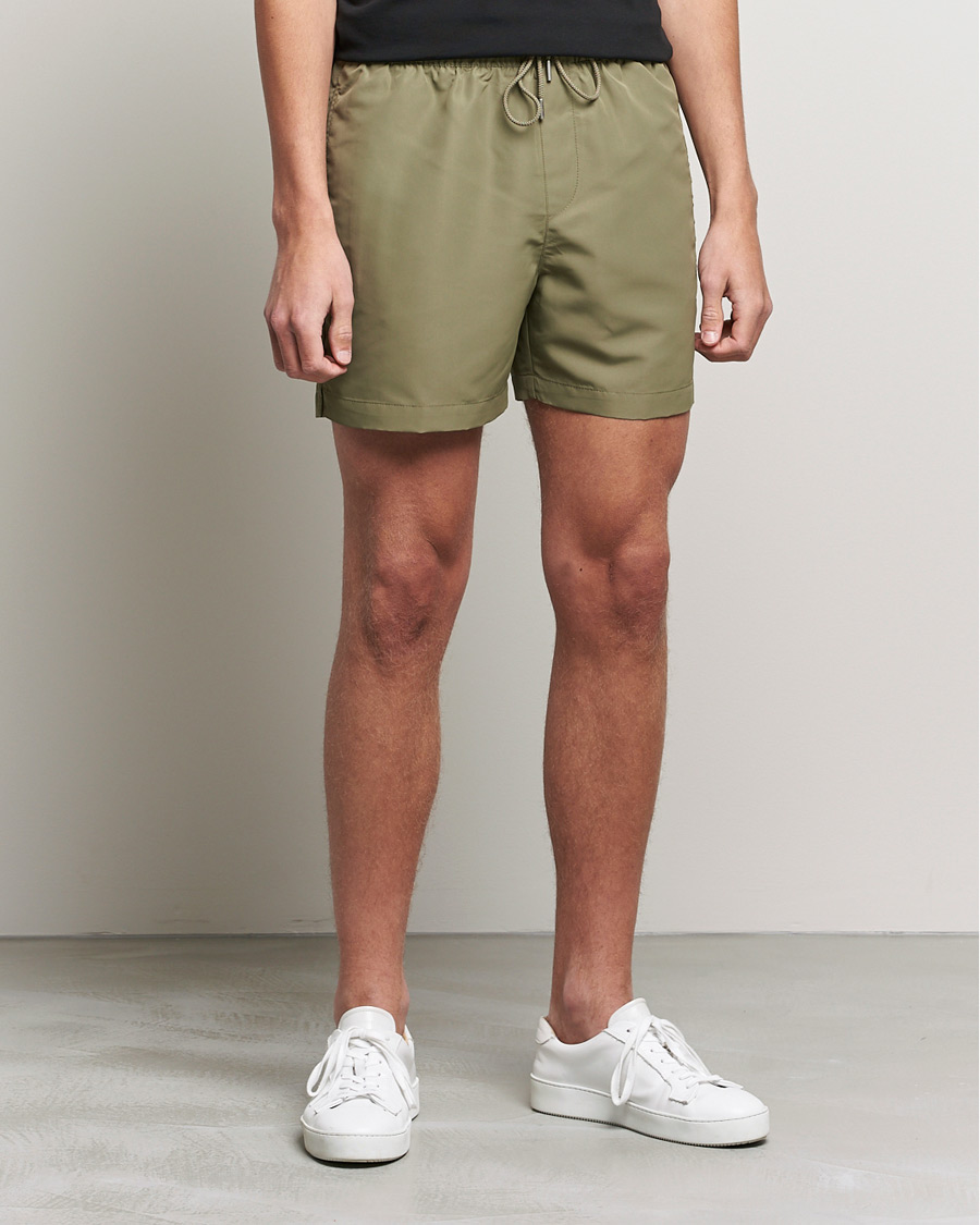 Herre | Badeshorts | Calvin Klein | Tonal Logo Drawstring Swimshorts New Basil