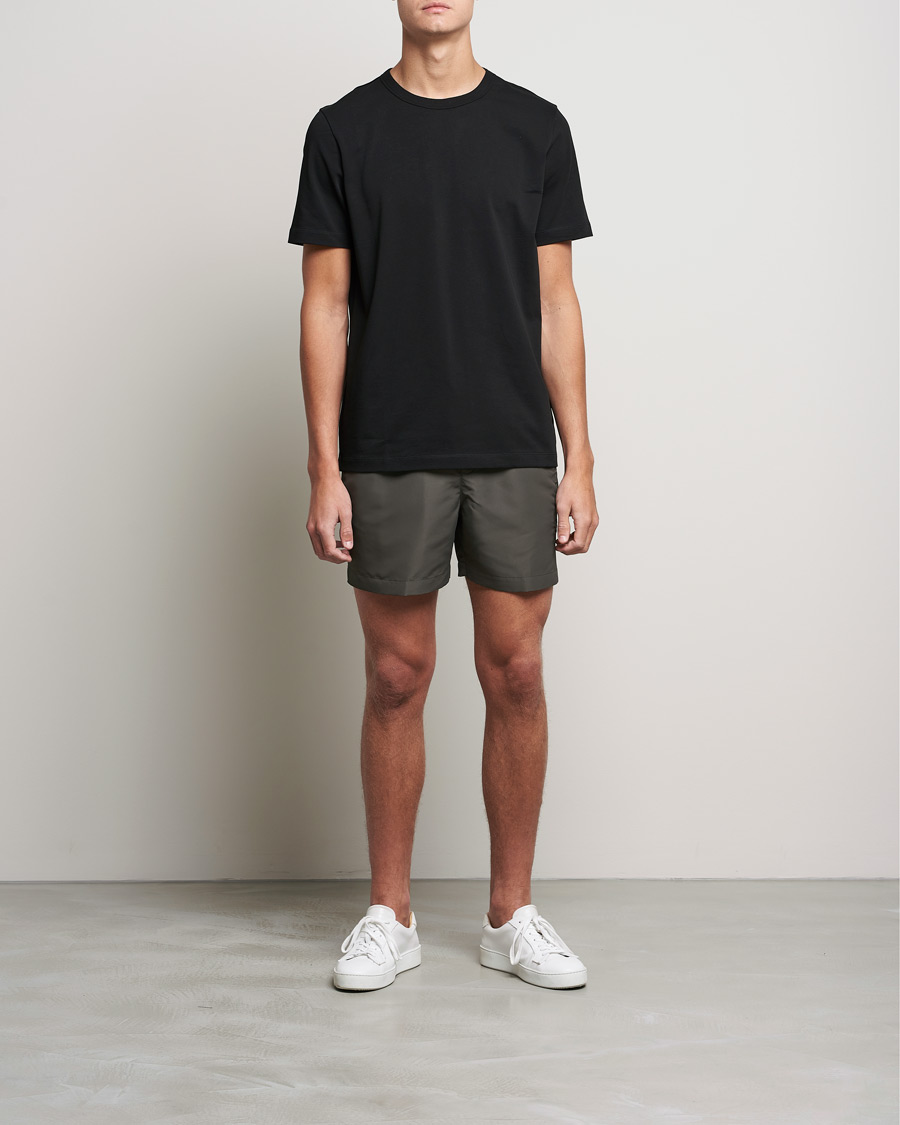 Herre | Badeshorts | Calvin Klein | Tonal Logo Drawstring Swimshorts Industrial Grey