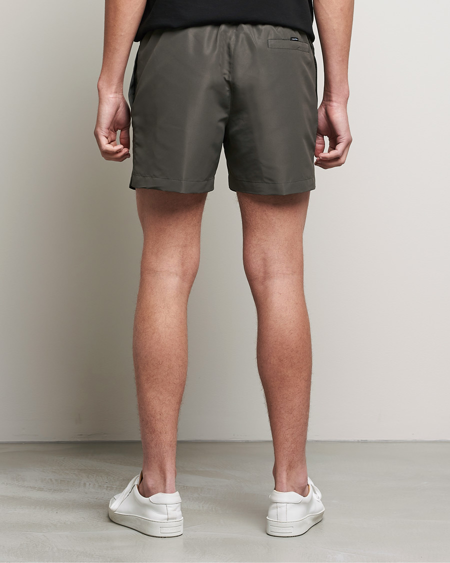 Herre | Badeshorts | Calvin Klein | Tonal Logo Drawstring Swimshorts Industrial Grey