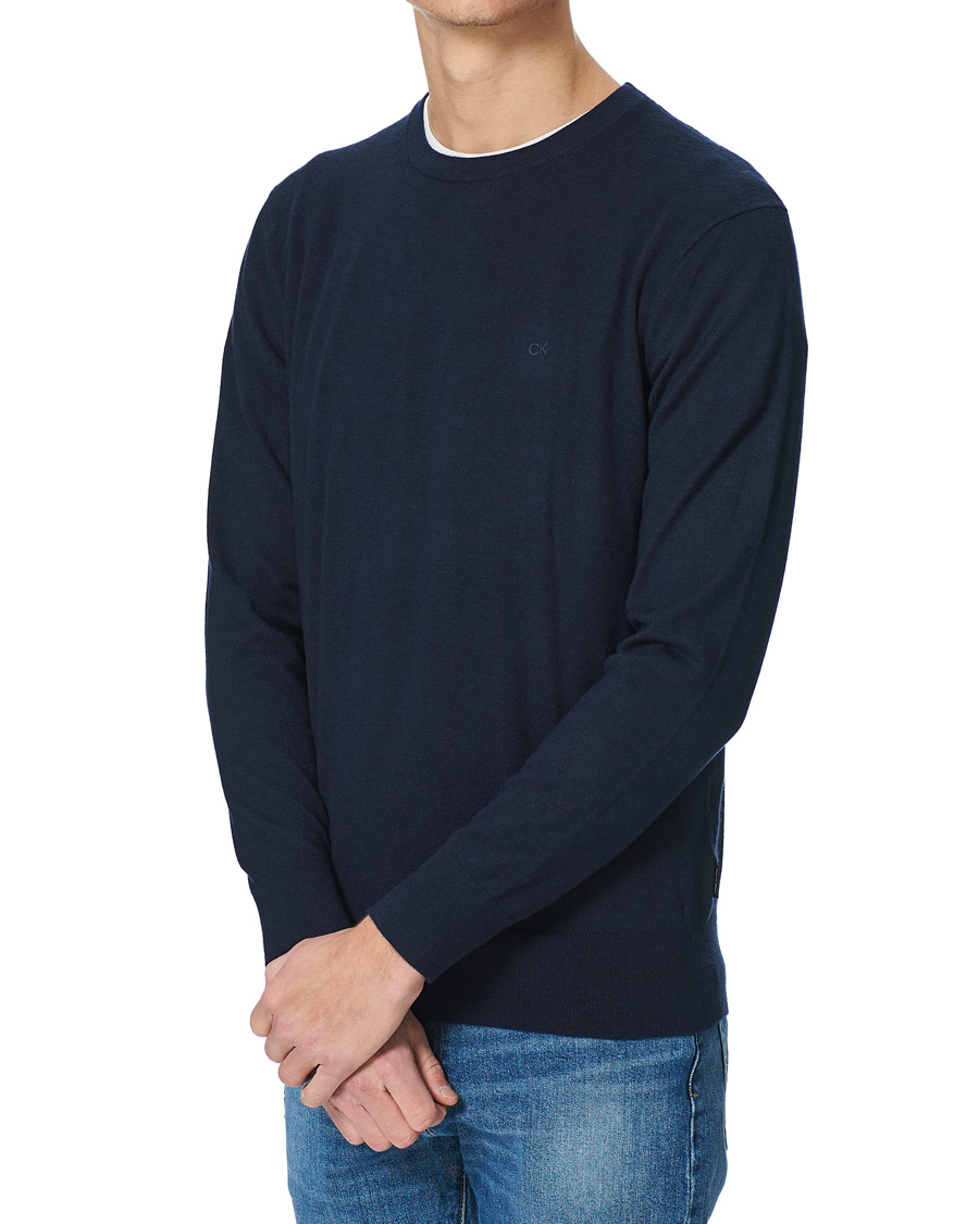 Herre | Gensere | Calvin Klein | Crew Neck Knitted Sweater Navy